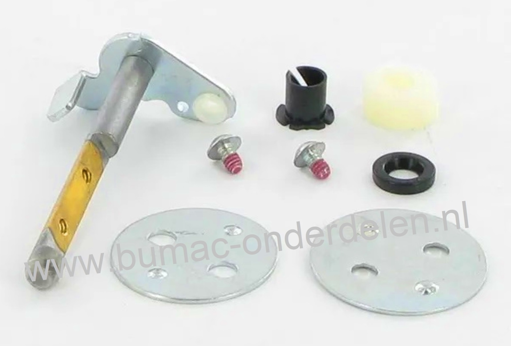 Gasklep met As en Afdichting voor Walbro Carburateur 506069 op Briggs and Stratton Motor op Zitmaaier, Frontmaaier, Tuintrekker, Revisieset Carburator