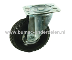 Zwenkwiel 260 mm met Luchtband 2-laags Een Zwenkwiel is een wiel dat bewegingen naar alle kanten kan uitvoeren De Zwenkwielen hebben een 2 laags Luchtband De wielkern is gemaakt van geperst plaatstaal en voorzien van een stalen rollager Bokwiel, Wie
