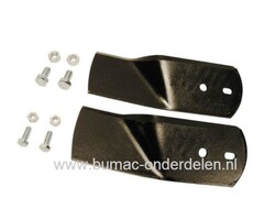 Maaimes Set voor Stiga Villa 85M - Ready 85M - Park 121M - Park 92M - 107M - Villa 92M en 107M Frontmaaiers , mes tip set met bouten voor 1 maaimes