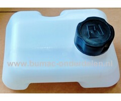 Brandstoftank met dop voor HONDA GXH50, GX100 voor Motor op Waterpomp, Aggregaat, Trilplaat, Generator, Veegmachine, Minikraan, Bobcat, Houtversnipperaar, Compressor, Triller, Veger, Hoogwerker