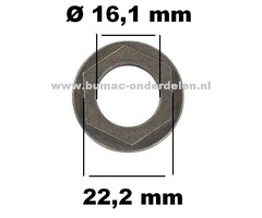 Lagerbus - Stuurlager met Zeskant voor MTD - Wolf - Bolens - Cub Cadet - Yardman - White, Zitmaaier, Frontmaaier, Tuintrekker, Lagerbus 6 kant