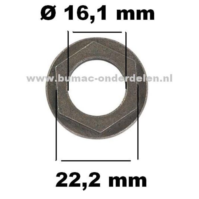 Lagerbus met Zeskant voor MTD - Wolf - Bolens - Cub Cadet - Yardman - White, Zitmaaier, Frontmaaier, Tuintrekker, Lagerbus 6 kant, Mtd 125/96 - 165/107 - 125-96 - 165-107