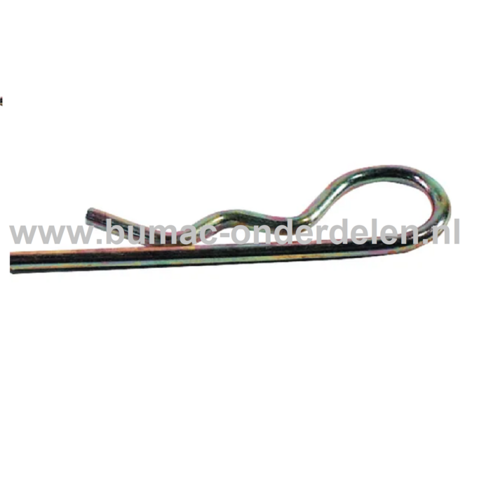 Borgclip 8x155 mm Verzinkt, Borgclippen worden gebruikt voor het vast zetten van assen en pennen Door de vorm vlakke veerkarakteristiek waardoor gemakkelijk te monteren R-Clip, Veerpen, Clip, Borgveer, Haarpin , Koppelingspin, Motorkappin, Pennen, Assen,