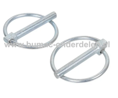 Borgpen 8x45 mm Verzinkt Borgpennen voor het voorkomen van loswerken pennen voor op Steigers, Tractors, Aanbouwwerktuigen, Fietsen, Steiger, Aanhangers, Klauwbekapboxen Borgclip, Borgveer, Borg Pen, Verbinding,  De Pen wordt vastgezet en de ring zorgt v -