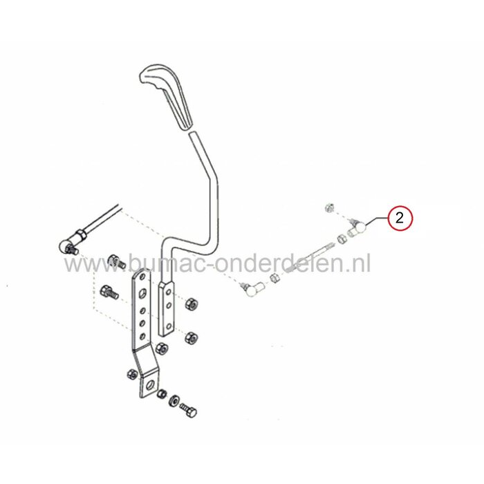 Kniegewricht voor Alko en Brill Zitmaaier - Frontmaaier - Tuintrekker, Stuurkogel, T13-85HD, T13-92 LUX - T13-102HD, T15-102HD, T15-102 Marina, T16-102, T17-102HD, T18-102, T18-102HD, T20-102HD