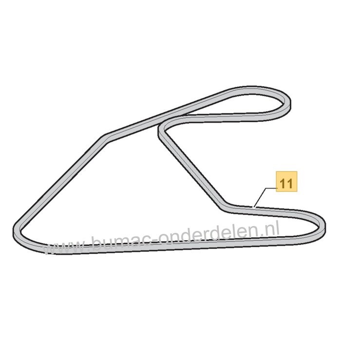 Zeskantsnaar AA86 voor Stiga - Castel Garden - Mountfield, Zitmaaiers en Frontmaaiers, J92, JTP92, JR92, XDC135, HD135, XDC140, Range 84Estate Collector, Senator, President, HST Pro, onderdeel