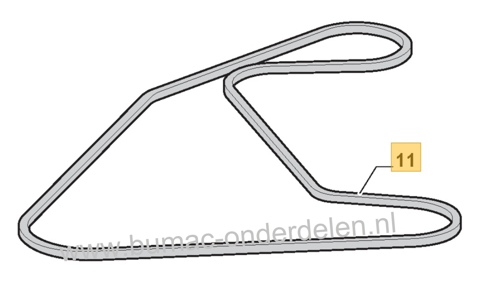 Zeskantsnaar AA86 voor Stiga - Castel Garden - Mountfield, Zitmaaiers en Frontmaaiers, J92, JTP92, JR92, XDC135, HD135, XDC140, Range 84Estate Collector, Senator, President, HST Pro, onderdeel