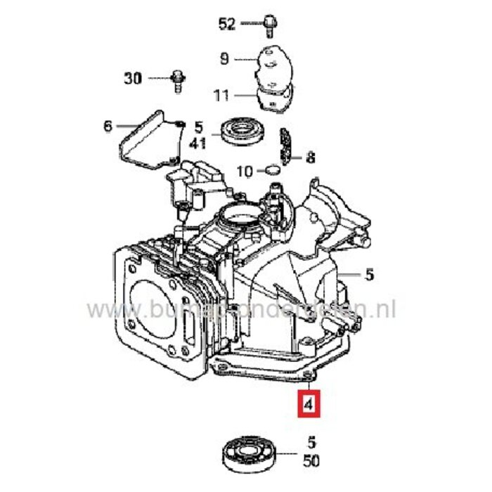 Honda Carterpakking GXV160 - GXV160K1 Motor op Gazonmaaier - Cirkelmaaier - Loopmaaier - Benzinemaaier - Grasmaaier