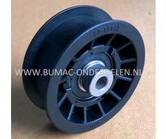 Poelie vlak gelagerd voor Toro Z Master Zitmaaiers, Riemschijf voor Rij Aandrijving en Maaidek Aandrijving bij Toro drukpoelie, spanpoelie, onderdeel