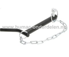 Trekhaak met Greep 25x174 mm Pennen worden onder andere gebruikt voor het voorkomen van loswerken Door de greep die de pen heeft kan je de pen makkelijk verwijderen aan de pen zit een ketting met daar aan een borgpen om de Pen goed en stevig te borgen De
