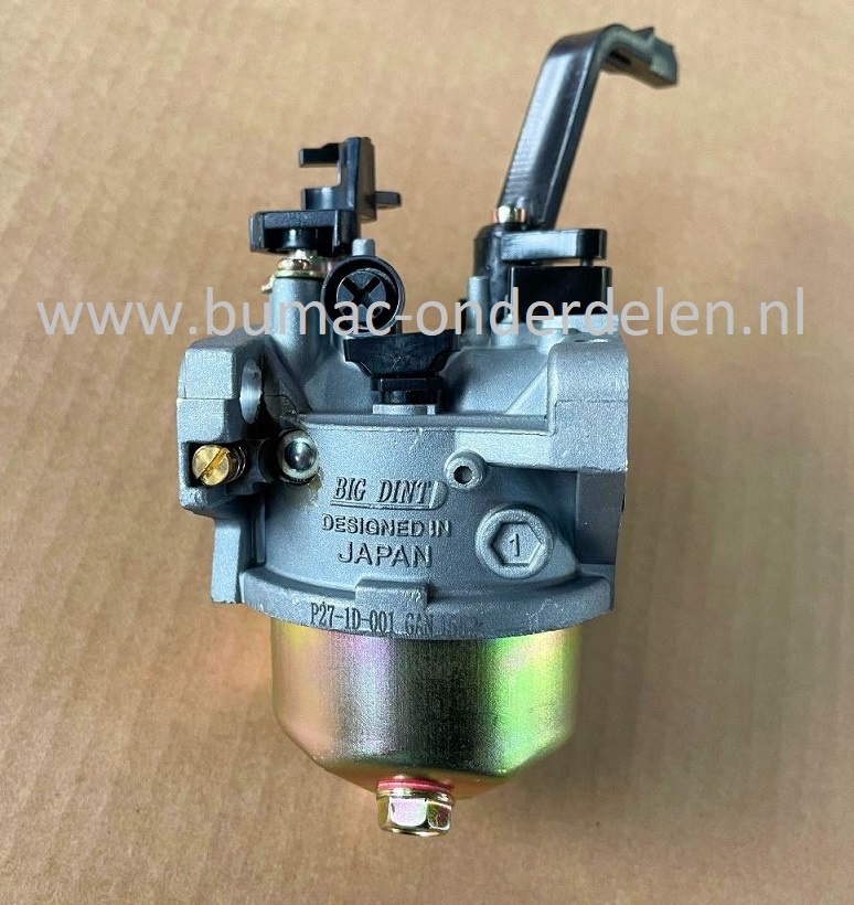 Carburateur zonder benzinekraan voor Honda GX340, GX390 Motoren, Trilplaat, Generator, Kooimaaier, Tuinfrees, Houtversnipperaar, Waterpomp, Bouwlift, Bobcat, Minikraan, Aggregaat, Hoogwerker, Cart, Veegmachine, Hakselaar, Hogedrukreiniger, onderdeel