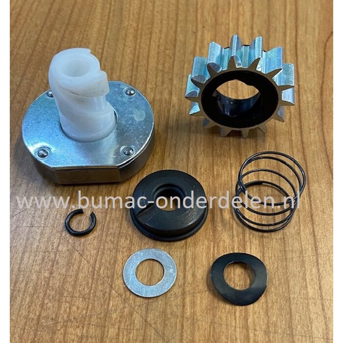 Startmotor Reparatieset 14 tands metaal BRIGGS & STRATTON voor Zitmaaier, Frontmaaier, Tuintrekker  31R507, 31R577, 31R607, 31R677, 31R707, 31R777, 31R807, 31R877, 31R907, 31R975, 31R976, 31R977, 31S777, 31S877, 31S977, 31U977, 31X707, 33M677, 33M777