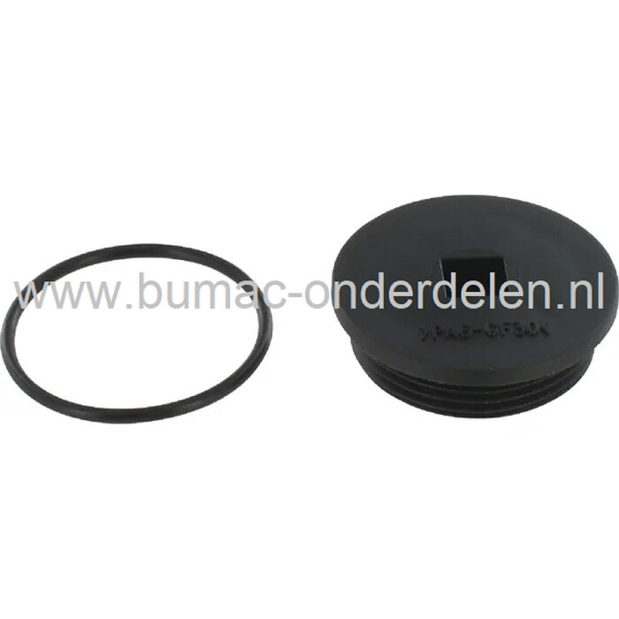 Rubberen Afsluitdop voor TUFF TORQ Aandrijfbak, Hydrostaat op onder andere Stiga, Castelgarden, Mountfield, Alpina, Husqvarna, Jonsered, Partner, McCulloch Zitmaaier, Tuintrekker, Frontmaaier, Afsluitkap
