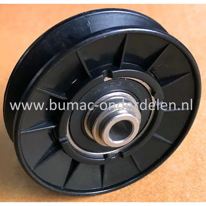Gelagerde v-snaarpoelie voor Murray, Snapper, Simplicity, Ariens en Noma Zitmaaiers voor Aandrijving van Heritage Tractor 13/40 CODE 144R, Heritage Tractor 15/40 CODE 145R, Heritage Tractor 19/40 CODE 146R, Ride On (40378 x 11) 146S, Ride On (40377 x 11)
