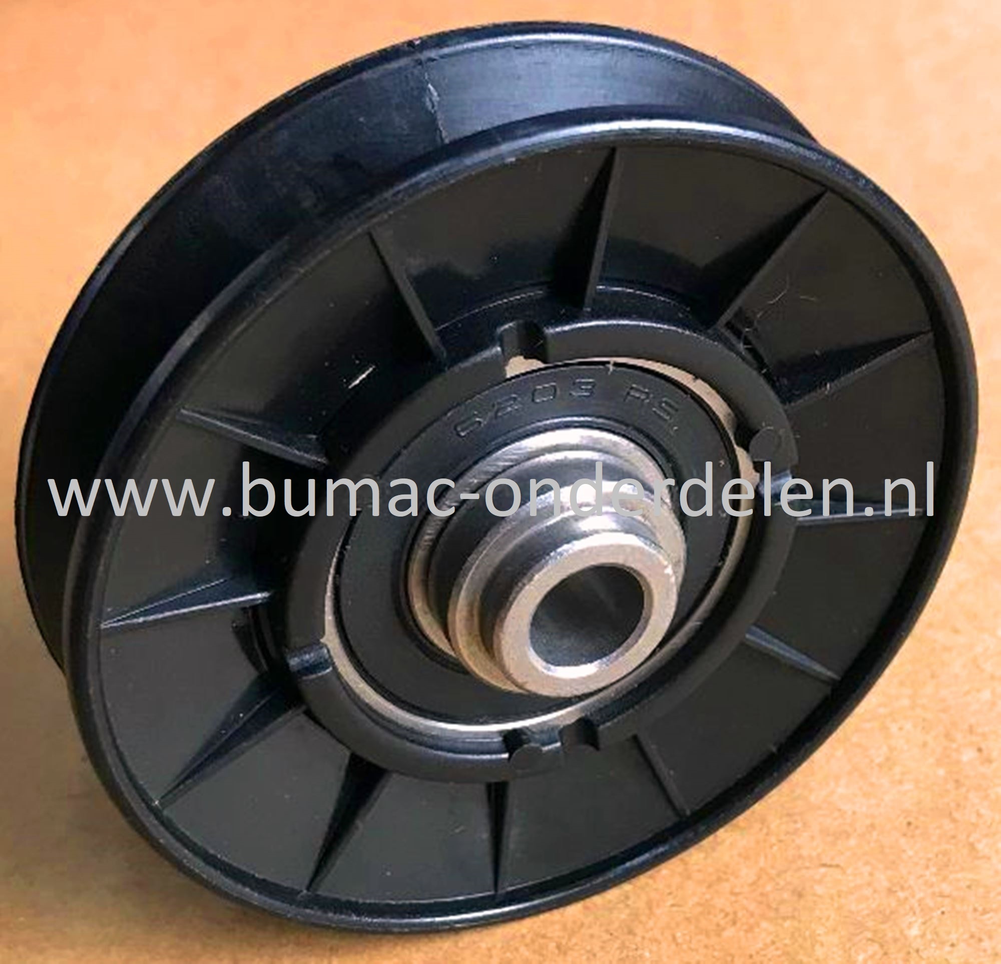 Gelagerde v-snaarpoelie voor Murray, Snapper, Simplicity, Ariens en Noma Zitmaaiers voor Aandrijving van Heritage Tractor 13/40 CODE 144R, Heritage Tractor 15/40 CODE 145R, Heritage Tractor 19/40 CODE 146R, Ride On (40378 x 11) 146S, Ride On (40377 x 11)