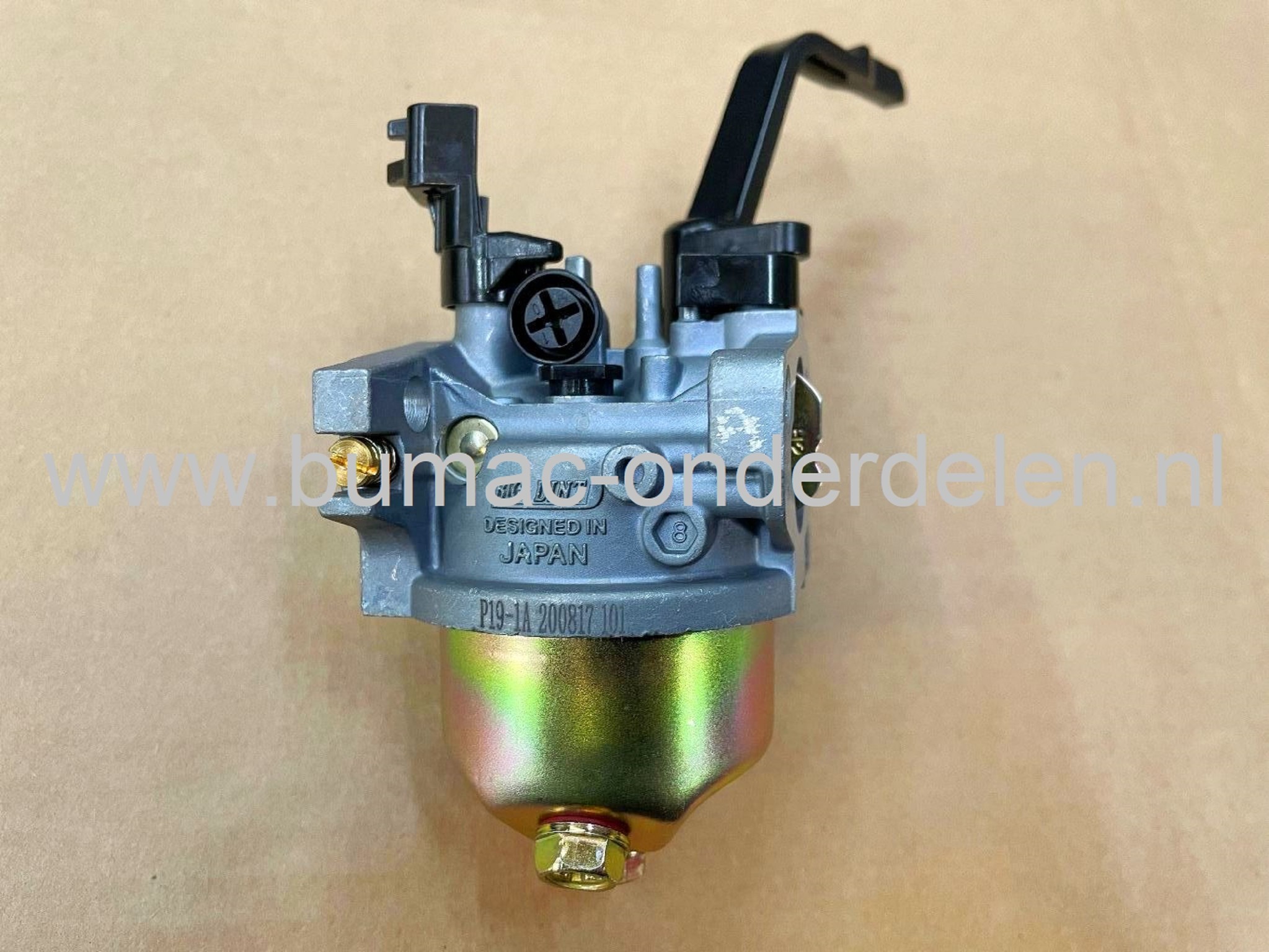 Carburateur Compleet voor Honda GX200 Motoren op Trilplaat, Generator, Kooimaaier, Tuinfrees, Houtversnipperaar, Waterpomp, Bouwlift, Bobcat, Minikraan, Aggregaat, Hoogwerker, Cart, Veegmachine, Hakselaar, Hogedrukreiniger, Verticuteermachine, Kantensnijd