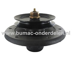 Lagerhuis voor TORO 62Z, Z253, Z255, ZMaster (62" - 157 cm)  Zitmaaier, Frontmaaier, Tuintrekker, Grasmaaier, Meshouder, Lagerhuis, V Snaar Poelie 62 Z, Z 253, Z 255