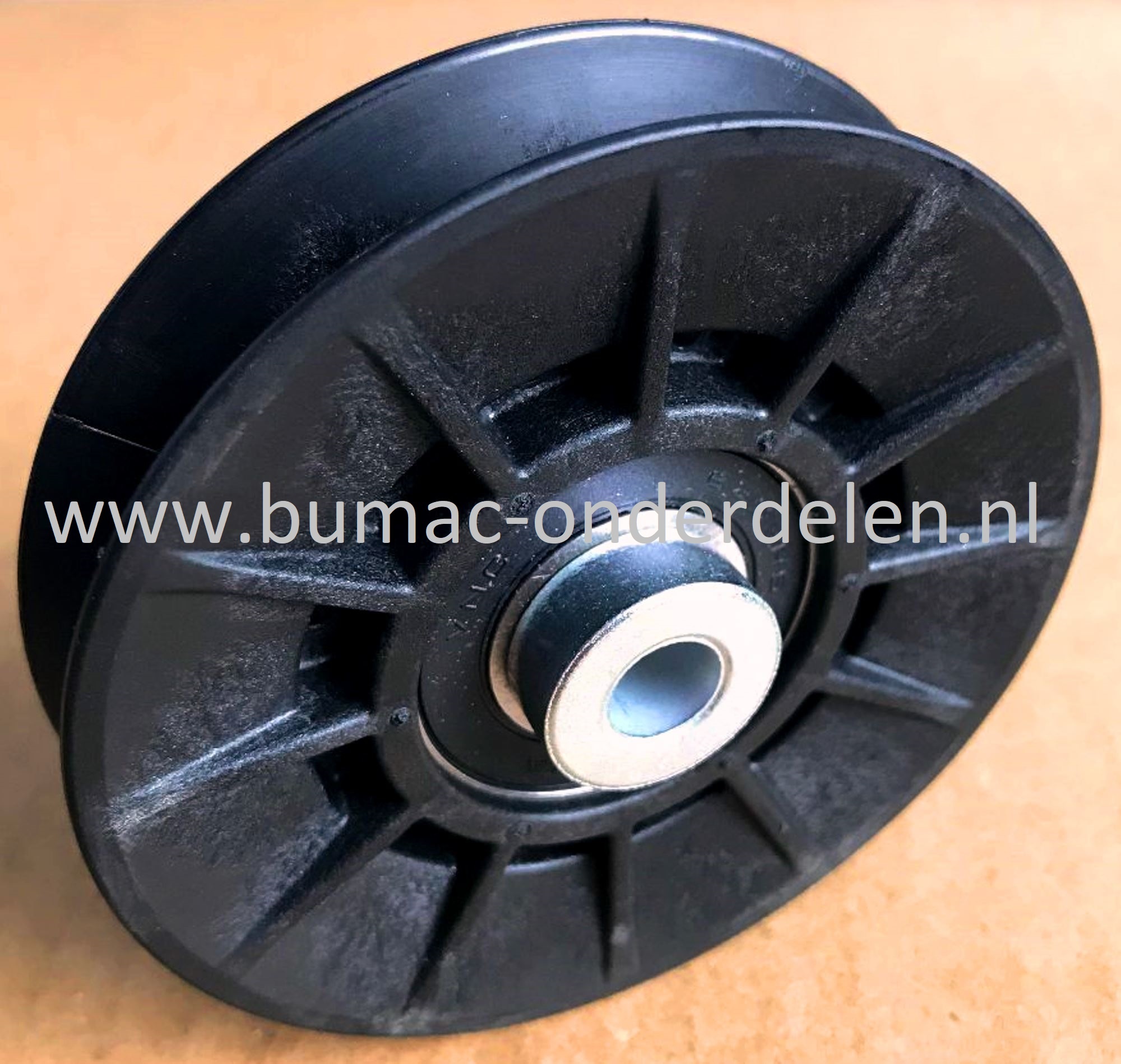 Gelagerde V-snaar poelie van Murray, Snapper, Simplicity BH, ELT, HZ, LT, NHZ, WLT, YZ Zitmaaiers, Tuintrekkers, Riemschijf voor Rij Aandrijving en Maaidek Aandrijving, Drukpoelie, Spanpoelie