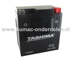 Accu 12V - 7 Ampere  Onderhoudsvrije Accu voor Zitmaaiers, Frontmaaiers, Bobcat, Stiga, MTD, Castelgarden, Alko, Husqvarna, Toro, Mountfield, McCulloch, Honda, John Deere, Jonsered, Murray, Dolmar, Wolf, Viking, Partner, Wizard, Lazer