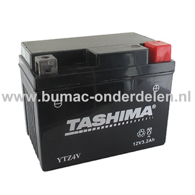 Accu 12V - 3 Ampere +  Pool Rechts met Accu polen naar je toe, Onderhoudsvrije Accu voor Zitmaaiers, Frontmaaiers, Bobcat, Stiga, MTD, Castelgarden, Alko, Husqvarna, Toro, Mountfield, McCulloch, Honda, John Deere, Jonsered, Murray, Dolmar, Wolf, Viking, P