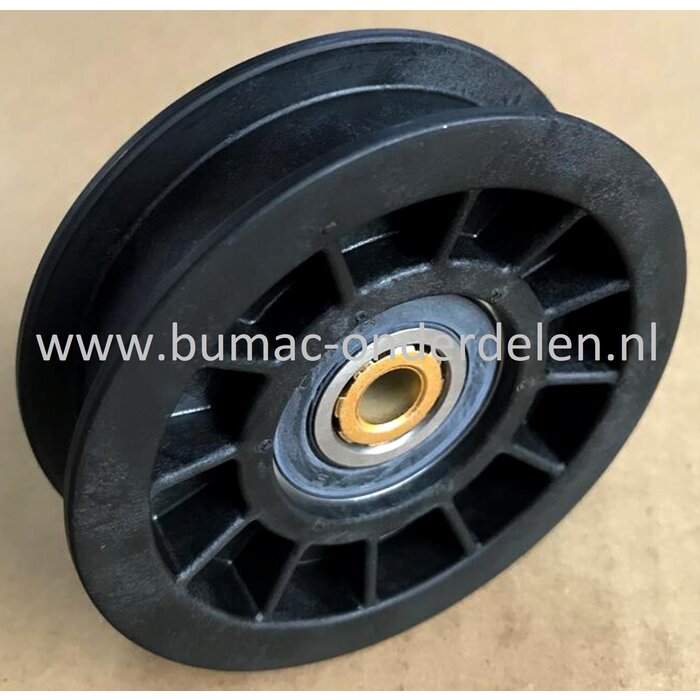 Gelagerde V-snaar poelie van Murray, Snapper, Simplicity Zitmaaiers, Tuintrekkers, Riemschijf voor Rij Aandrijving en Maaidek Aandrijving, Drukpoelie, Spanpoelie