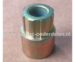 Afstandsbus 9,8x27 mm voor V snaar Poelie Buitendiameter Bus Ø 17 mm Binnendiameter Ø 9,8 mm Lengte 27 mm Buitendiameter flens Ø 20,6 mm Flensdikte 15 mm Aandrijfdelen, V Snaren, Poelie, Spanrol, Maaidekken, Rijaandrijving, Zitmaaier, Frontmaaier, Tuintre