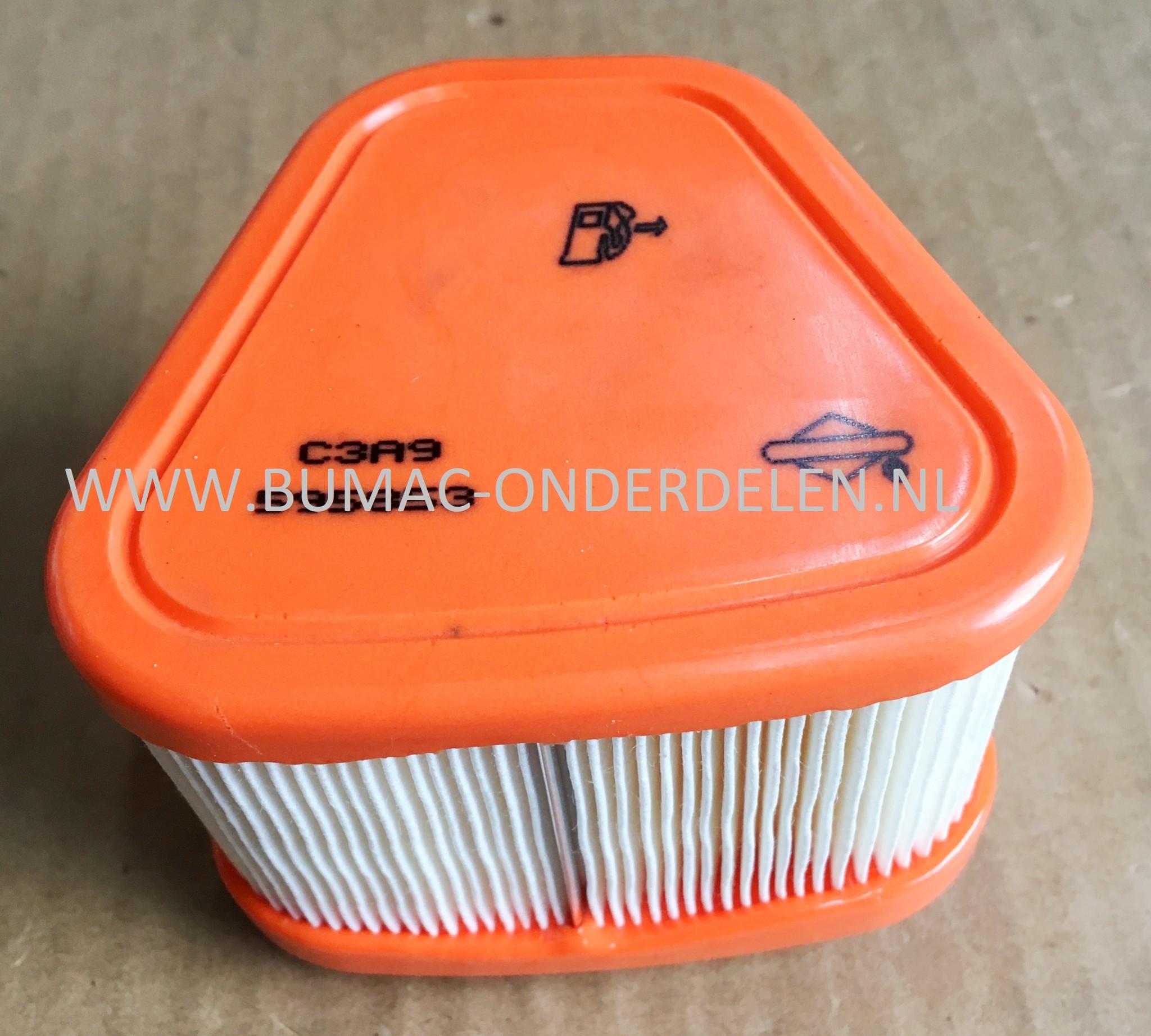 Luchtfilter voor Briggs and Stratton Grasmaaier 115P02, 115P05, 123P0B, 123P02, 123P07, 123P32, 125P02, lucht filter, onderdeel