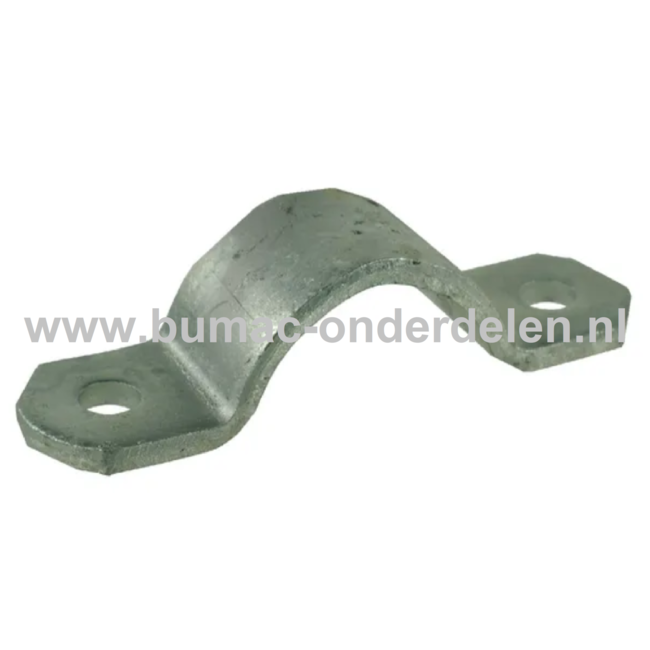 Halve Kapbeugel Ø 42,4 mm - 40x126 mm Deze klemmen worden onder andere gebruikt voor het klemmen van Buizen, PVC Buizen, Leidingen, Slangen, Kabels Klem, Clip, Beugel, Buisbeugel, Buizen, PVC, Koper, IJzer, Slangen, Kabels Leidingen, Bevestiging voor buiz