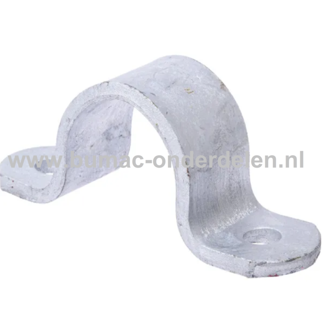 Hele Kapbeugel Ø 48,3 mm - 40x135 mm Deze klemmen worden onder andere gebruikt voor het klemmen van Buizen, PVC Buizen, Leidingen, Slangen, Kabels Klem, Clip, Beugel, Buisbeugel, Buizen, PVC, Koper, IJzer, Slangen, Kabels Leidingen, Bevestiging voor buize