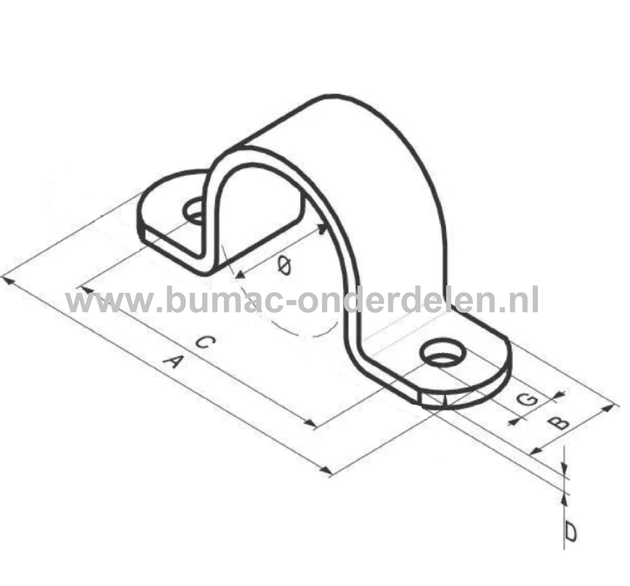 Hele Kapbeugel Ø 21,3mm - 25x80 mm Deze klemmen worden onder andere gebruikt voor het klemmen van Buizen, PVC Buizen, Leidingen, Slangen, Kabels Klem, Clip, Beugel, Buisbeugel, Buizen, PVC, Koper, IJzer, Slangen, Kabels Leidingen, Bevestiging voor buizen,