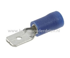 Vlakstekker Blauw met Mannelijke aansluiting 4,8 x 0,6 mm voor het verbinden van Elektrische draden, Startrelais, Condensator, Contactslot, Schakelaars op Grasmaaiers, Tuintrekkers, Zitmaaiers, Frontmaaiers, Minikraan, Aggregaat, Waterpomp, Aanhanger, Au