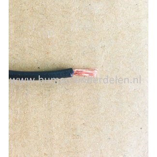 Elektriciteitskabel Zwart 1,5 mm² ( circa 1,38 mm ), Buiten Ø 3 mm, Prijs per 1 meter, Elektriciteitsdraad voor Elektrische circuits op Grasmaaiers, Tuintrekkers, Zitmaaiers, Frontmaaiers, Minikraan, Aggregaat, Waterpomp, Aanhanger, Auto, Cart, Elektrisch