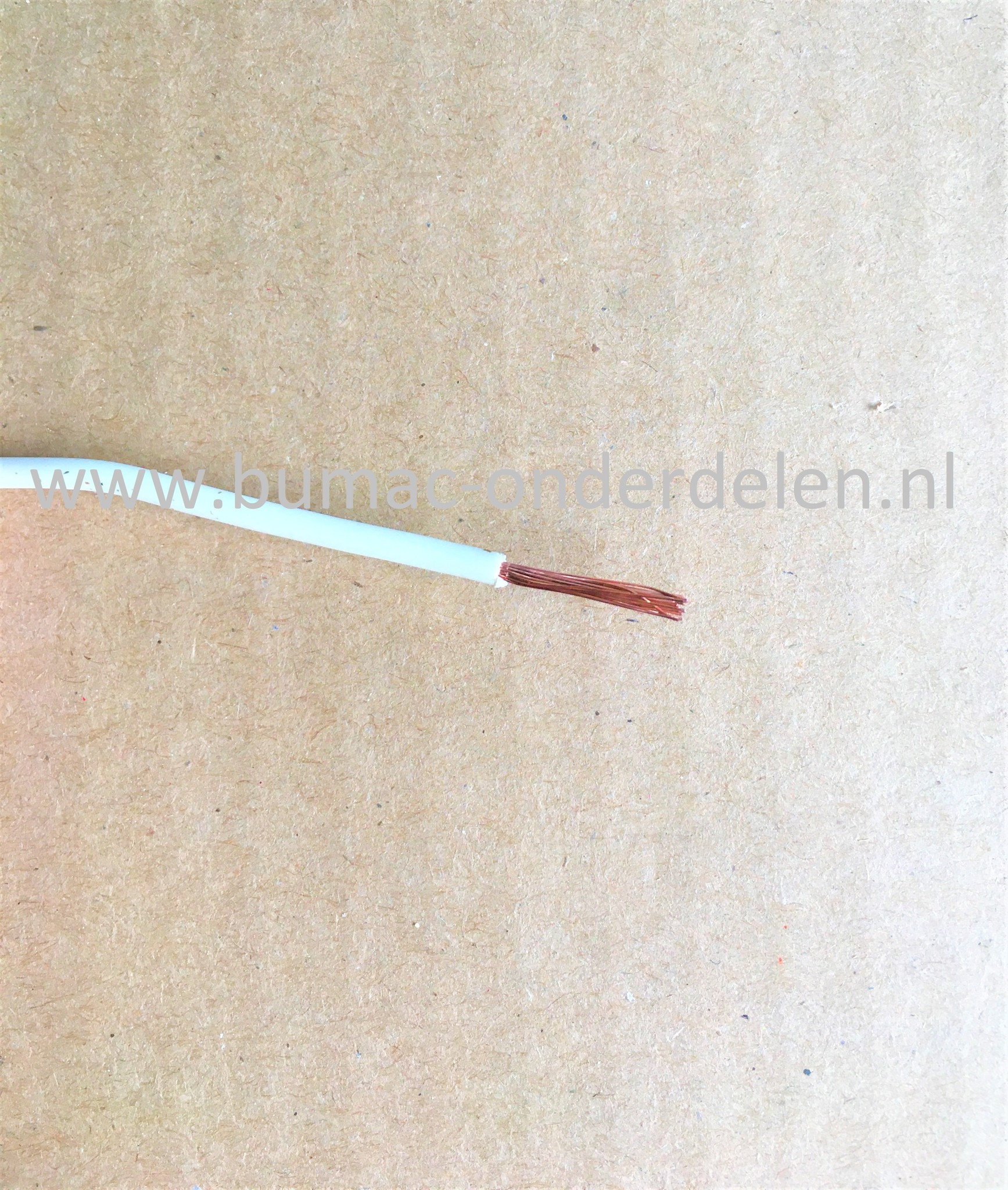 Elektriciteitskabel Wit 1,5 mm² ( circa 1,38 mm ), Buiten Ø 3 mm, Prijs per 1 meter, Elektriciteitsdraad voor Elektrische circuits op Grasmaaiers, Tuintrekkers, Zitmaaiers, Frontmaaiers, Minikraan, Aggregaat, Waterpomp, Aanhanger, Auto, Cart, Elektrisch