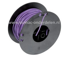 Elektriciteitskabel Paars 1,5 mm² ( circa 1,38 mm ), Buiten Ø 3 mm, Prijs per 1 meter, Elektriciteitsdraad voor Elektrische circuits op Grasmaaiers, Tuintrekkers, Zitmaaiers, Frontmaaiers, Minikraan, Aggregaat, Waterpomp, Aanhanger, Auto, Cart, Elektrisch