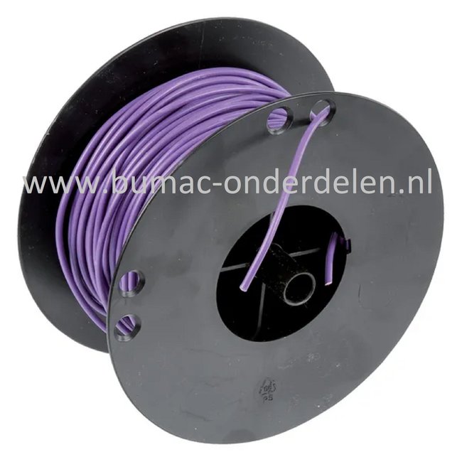 Elektriciteitskabel Paars 1,5 mm² ( circa 1,38 mm ), Buiten Ø 3 mm, Prijs per 1 meter, Elektriciteitsdraad voor Elektrische circuits op Grasmaaiers, Tuintrekkers, Zitmaaiers, Frontmaaiers, Minikraan, Aggregaat, Waterpomp, Aanhanger, Auto, Cart, Elektrisch