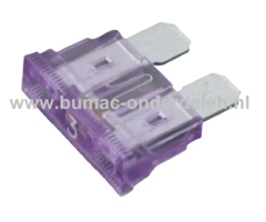 Steekzekering LED 3A - 18,8x19,1 mm ter bescherming van Electronica in Zitmaaier, Tractor, Auto, Aanhanger, Generator, Hijskraan, Shovel