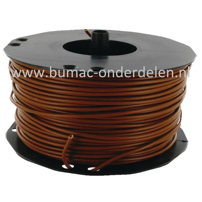 Elektriciteitskabel Bruin 1,5 mm² ( circa 1,38 mm ), Buiten Ø 3 mm, Prijs per 1 meter, Elektriciteitsdraad voor Elektrische circuits op Grasmaaiers, Tuintrekkers, Zitmaaiers, Frontmaaiers, Minikraan, Aggregaat, Waterpomp, Aanhanger, Auto, Cart, Elektrisch