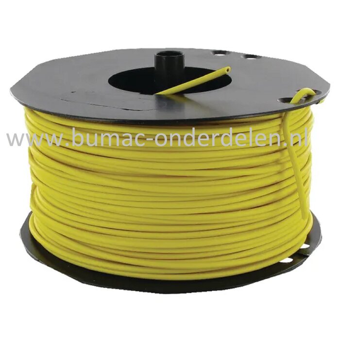 Elektriciteitskabel Geel 1,5 mm² ( circa 1,38 mm ), Buiten Ø 3 mm, Prijs per 1 meter, Elektriciteitsdraad voor Elektrische circuits op Grasmaaiers, Tuintrekkers, Zitmaaiers, Frontmaaiers, Minikraan, Aggregaat, Waterpomp, Aanhanger, Auto, Cart, Elektrisch