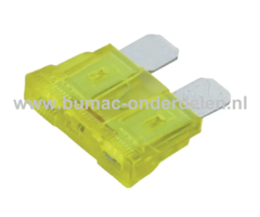 Steekzekering LED 20A - 18,8x19,1 mm ter bescherming van Electronica in Zitmaaier, Tractor, Auto, Aanhanger, Generator, Hijskraan, Shovel