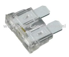 Steekzekering LED 25A - 18,8x19,1 mm ter bescherming van Electronica in Zitmaaier, Tractor, Auto, Aanhanger, Generator, Hijskraan, Shovel