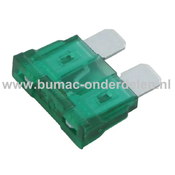 Steekzekering LED 30A - 18,8x19,1 mm ter bescherming van Electronica in Zitmaaier, Tractor, Auto, Aanhanger, Generator, Hijskraan, Shovel