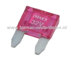 Steekzekering Mini 4A - 16,3x10,9 mm ter bescherming van Electronica in Zitmaaier, Tractor, Auto, Aanhanger, Generator, Hijskraan, Shovel