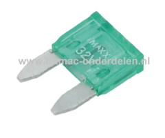 Steekzekering Mini 30A - 16,3x10,9 mm ter bescherming van Electronica in Zitmaaier, Tractor, Auto, Aanhanger, Generator, Hijskraan, Shovel