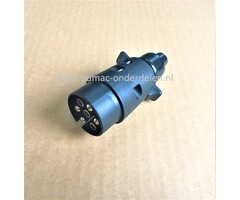 Stekker 7 - Polig Kunststof 12V - 24V Mannelijke Aansluiting voor verbinden Aanhangers, Fietsendragers, Caravan achter Trekkers, Auto, 7 Pinnen, 7 Fiches, Stekker met Schroefontlasting, Steekcontact met Trekontlasting