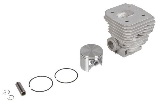 Cilinder met Zuiger voor Husqvarna 395, 395EPA en 395XP Kettingzaag - Motorzaag, Cilinder met Zuiger en Veren Compleet, Jonsered - Partner - Mc Culloch onderdeel 395, EPA, XP