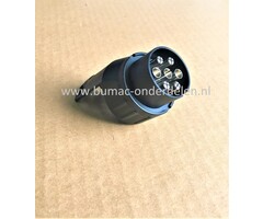 Verloopstekker Adapter 7/13 - polig Kunststof 12V-24V voor het verbinden van 13 naar 7 polig circuit  voor Aanhangers, Fietsendragers, Caravan achter Trekkers, Auto, Tussenstuk voor 13 en 7 pennen installaties, 13 naar 7 fiches