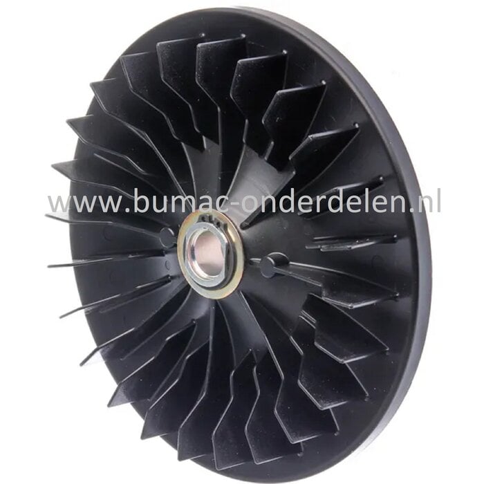 Waaier met Meshouder voor John Deere, Sabo Grasmaaiers, Loopmaaiers 43-ESH, 43-ESH standard, 47-ELA, 47-EL, 70PE, 74PM, 74SE, 74SM, 80PE, 84SM, R40, R43, R43S, R43V, R43VE, R43VO, R43VT, Benzinemaaiers, Schoepenwiel, Ventilator, 43 ESH, 43 ESH standard, 4