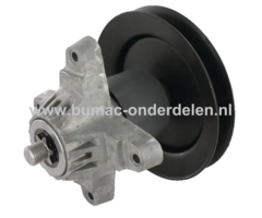 Lagerhuis Compleet voor MTD, Cub Cadet, Gutbrod, Massey Fergusson, Wolf, Yardman Zitmaaiers, Tuintrekkers met 105 cm Maaibreedte  Mesas, Lagerhuis met Meshouder, Poelie HN5220K, JN160H, 220H, 150H, LN155, GLX105RA, GB22, MF4125RD, MF4122RD, BL105, Platinu