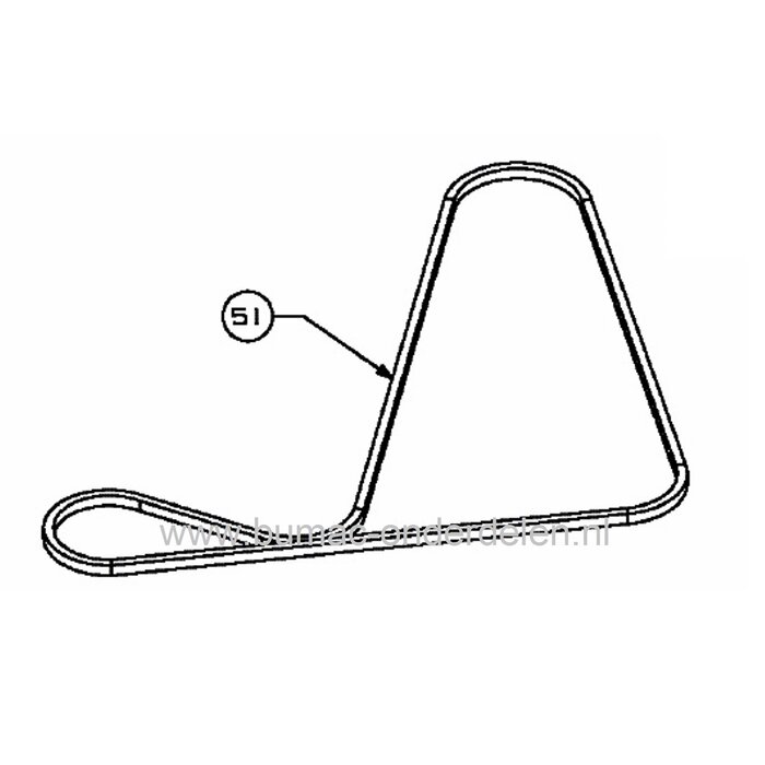 Zeskantsnaar AA94 voor Zitmaaier Maaidek MTD - Wolf - Cub Cadet - White - Yardman - Bolens - HVC Viking Zitmaaier - Frontmaaier - Tuintrekker, onderdeel