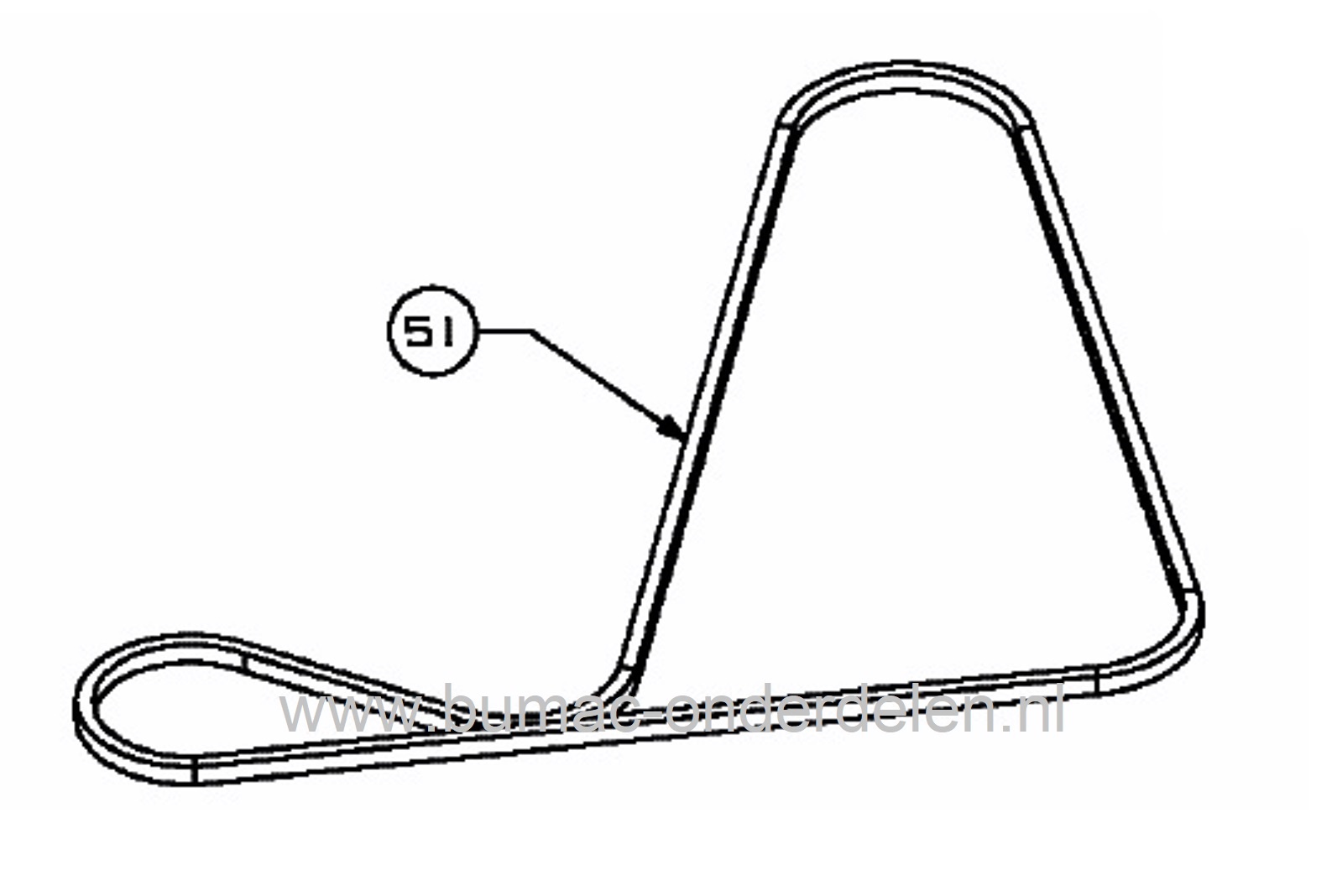 Zeskantsnaar AA94 voor Zitmaaier Maaidek MTD - Wolf - Cub Cadet - White - Yardman - Bolens - HVC Viking Zitmaaier - Frontmaaier - Tuintrekker, onderdeel